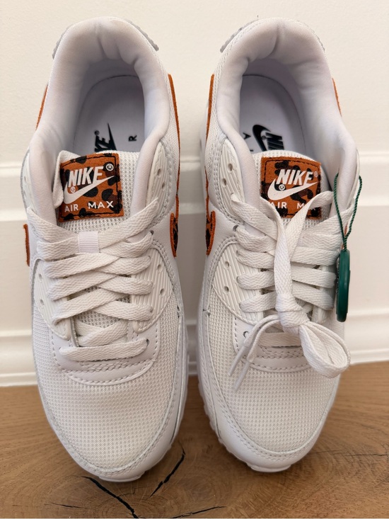 Nike Shoes - Nike White Air Max Sneakers with Leopard Details
